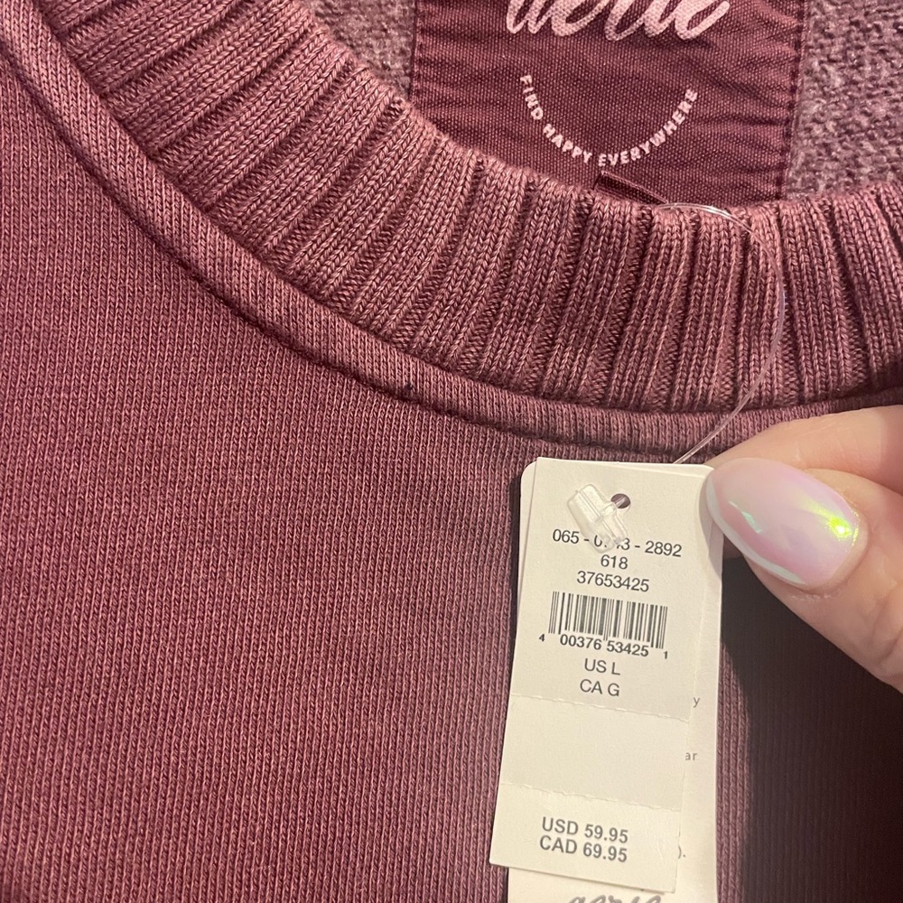 NWT Aerie Large the Chill Crew Sweatshirt - Picture 4 of 7